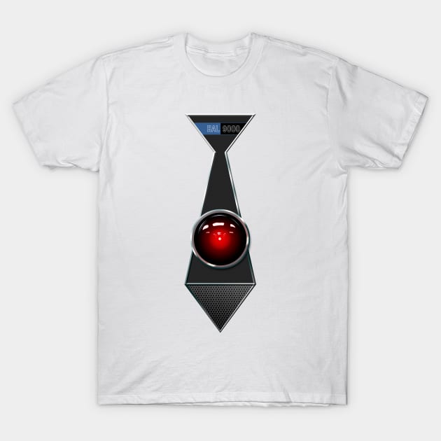 Hal 9000 Tie T-Shirt by synaptyx